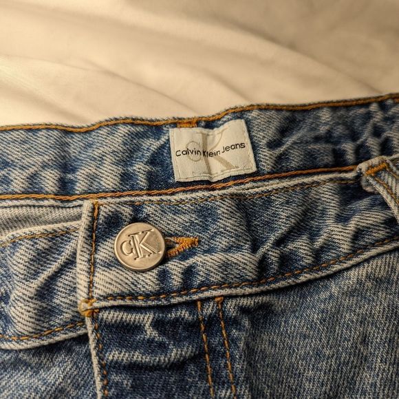 Vintage Calvin Klein Easy Fit Double Stonewash Size 38x34 Jeans BMPP171 - Picture 1 of 11